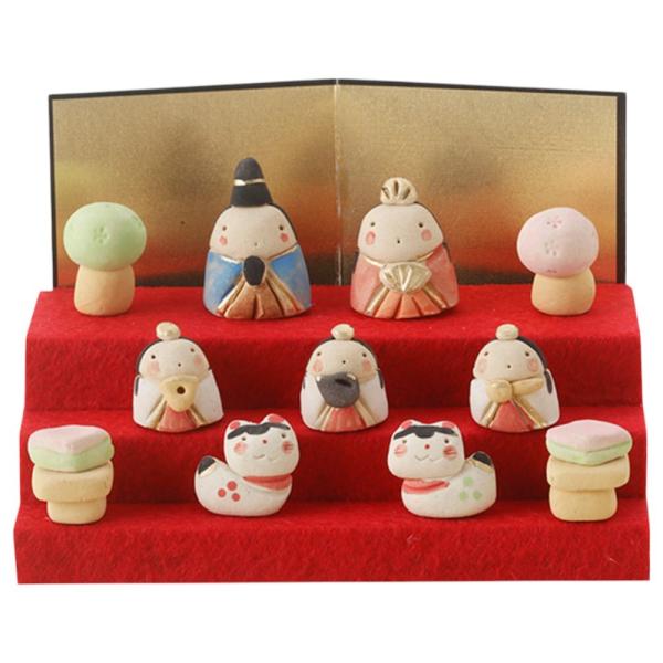 雛人形 コンパクト 陶器 小さい 可愛い 人形師の手造りひな人形 工房