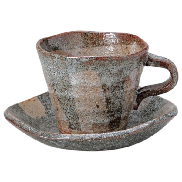 食器 珈琲碗皿 コーヒーカップ ソーサー/ 黒砂丘土物コーヒーカップ