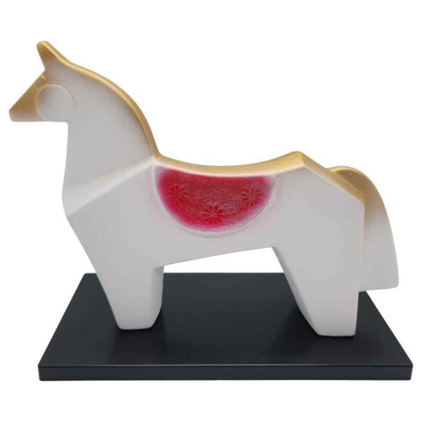 干支 午 陶器 置物 馬 うま 2026年/ 常滑焼 丙午 白 /粗品 販促 景品