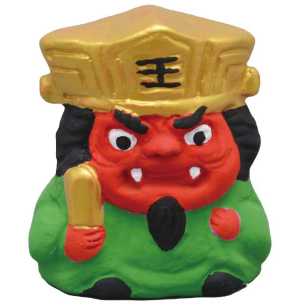 縁起物 置物 王様 セラミックのおみくじ/ 「セラみくじ」えんま大王 /粗品 販促 景品 縁起 町内会 敬老会 神社 寺社 家庭用 業務用