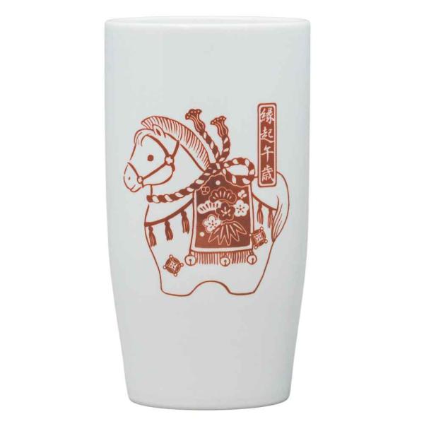 干支 午 置物 馬 うま 2026年/ タンブラー 縁起（赤） /粗品 販促 景品