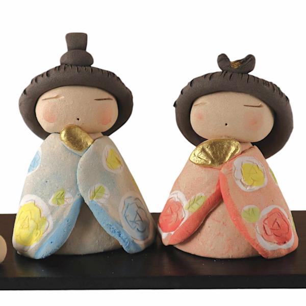 ハンドメイド　陶器　雛人形　陶芸 3041-2.jpg