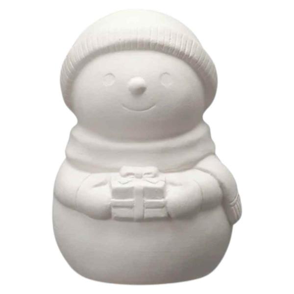 陶器 キット/ お絵かきクリスマス(スノーマン)(貯金箱) /夏休み工作