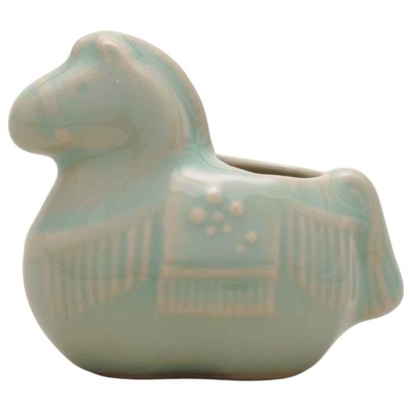 干支 午 置物 馬 うま 2026年/ 楊枝入（青） /粗品 販促 景品 縁起