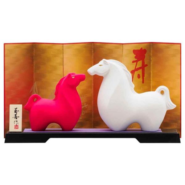 干支 午 置物 馬 うま 2026年/ 紅白（大） /粗品 販促 景品 縁起 町内