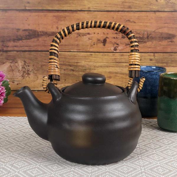 ティーポット 土瓶 急須/ 黒備前ろくべえ土瓶 600cc /お茶 日本茶 緑茶