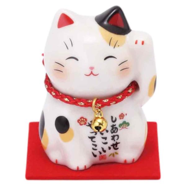 彩絵福招き猫（みけ）