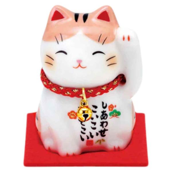 彩絵福招き猫(茶とら）