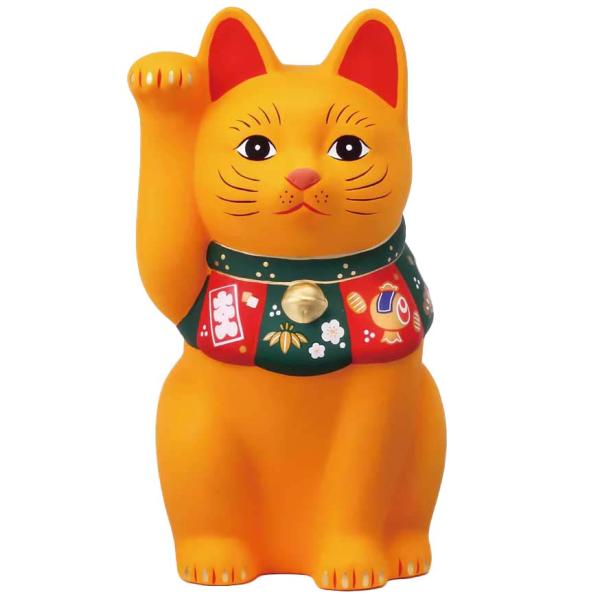 福を招く まねきねこ 置物 縁起物 開運 招き猫 置物 まねきねこ/ 福づくし招き猫(黄・大) /開店祝い 開運招福