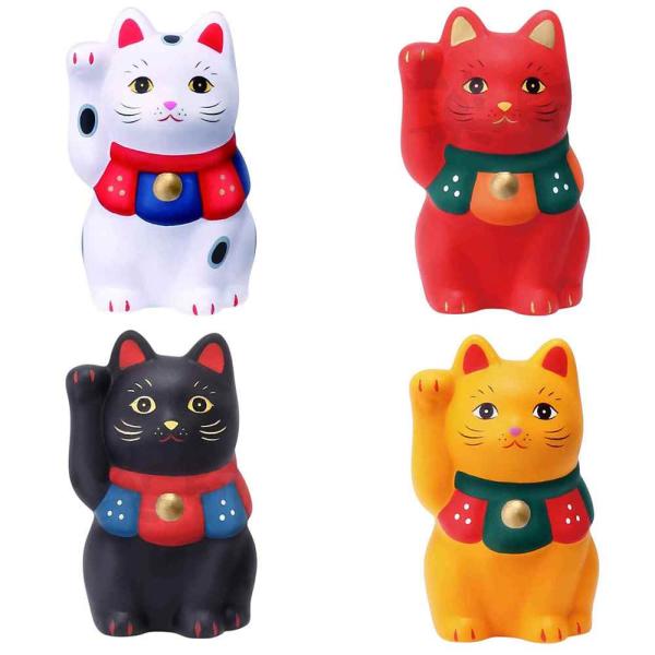 招き猫 置物 ミニ 開運 金運 商売繁盛 縁起物 小さい 和雑貨/ 福づくし