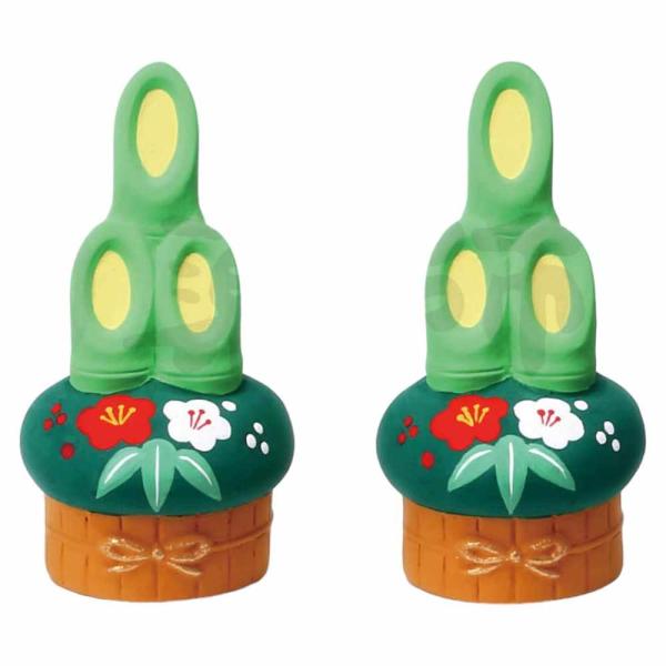 オブジェ・飾り石・松竹梅・縁起物 お正月飾り/松竹梅＆鶴亀セット - (全て手作りメイドイン