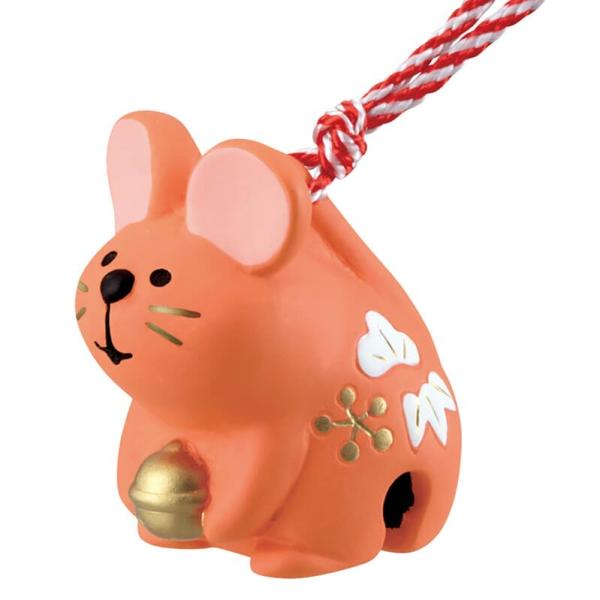 干支 置物 子 ねずみ/ 干支土鈴・紅ねずみ /粗品 販促 景品 縁起 町内