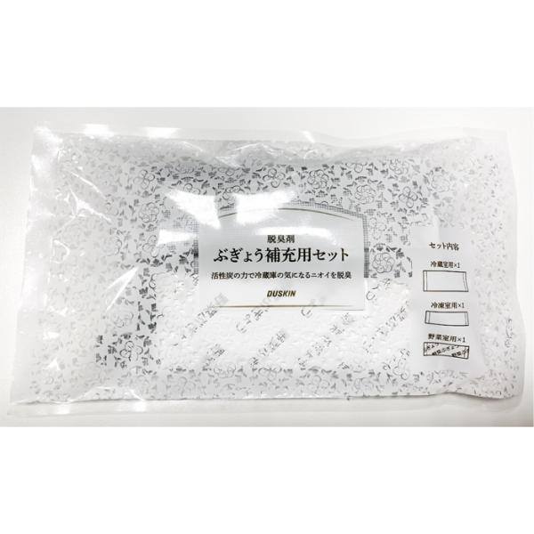 冷蔵庫用　特殊活性炭の力で気になるニオイを素早く脱臭！冷凍庫用　冷凍食材・氷へのニオイ移りを予防！野菜室用　悪臭だけでなくエチレンガスもまとめて除去！※こちらの商品は補充用セットとなりますのでご注意ください。