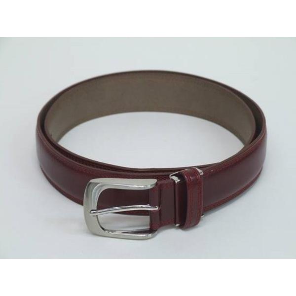 ベルト メンズ 日本製 牛革 赤 ワイン Au144 背広屋石k 通販 Yahoo ショッピング