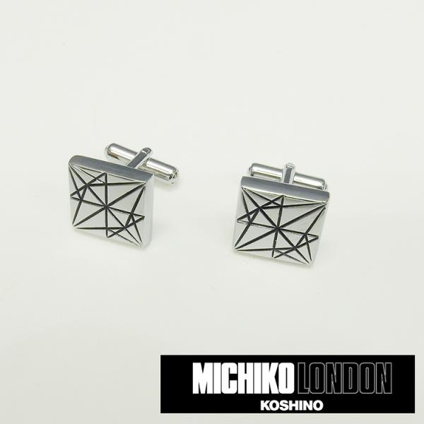 MICHIKO LONDON　カフリンクス/カフスボタン　シルバー メタリック　日本製　ミチコロンドン　メール便可　MKNC-362