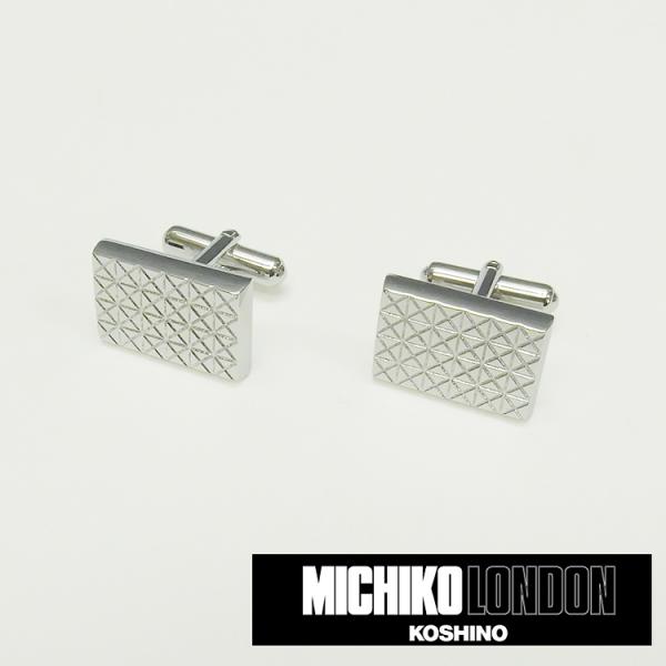 MICHIKO LONDON　カフリンクス/カフスボタン　シルバー メタリック　日本製　ミチコロンドン　メール便可　MKNC-363