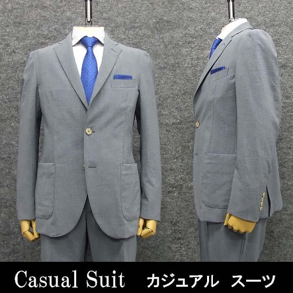 春夏物 メンズ スーツ セットアップ カジュアルスーツ グリーン系/小
