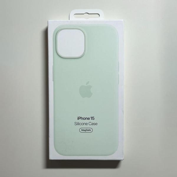 【純正】iPhone15Proケース／ソフトミント iPhone Apple アップル 純正 15 Pro シリコンケース・ソフト