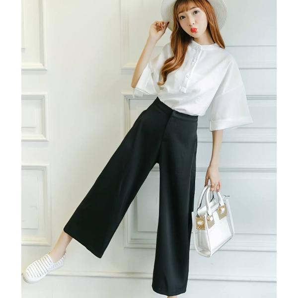 ガウチョパンツ 上下セットアップ ツーピース 白シャツ ベルスリーブ Buyee Buyee Japanese Proxy Service Buy From Japan Bot Online