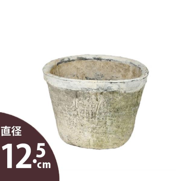 植木鉢 素焼き 植え替え アンティーク 白のモスポット浅鉢（12.5cm) 4