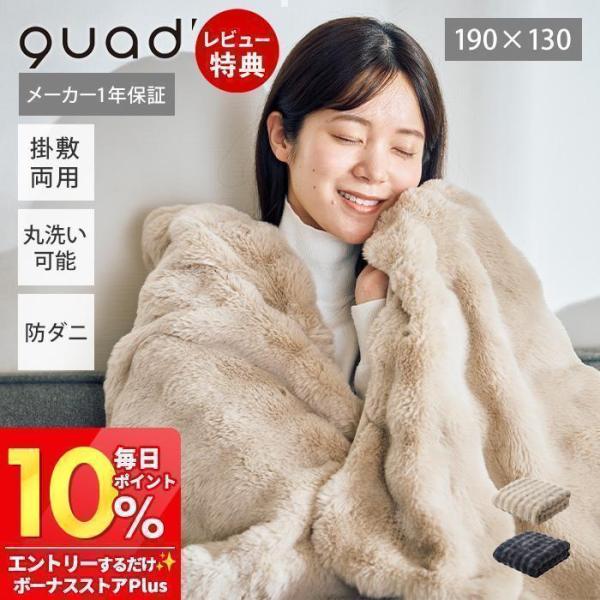 電気毛布 掛け敷き 190×130cm 洗える ひざ掛け 敷毛布 ダニ退治 洗濯