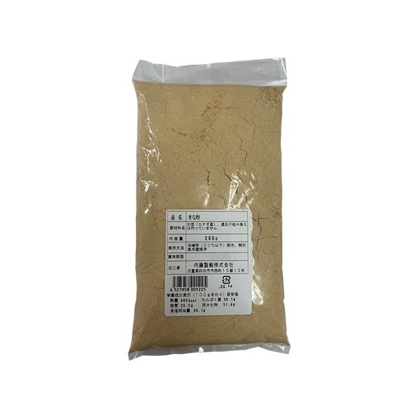 内容量：きな粉　２００ｇ賞味期限：６ヶ月保存方法：冷暗所で保存してください。原材料：大豆(カナダ産)商品説明：大豆を炒ってひき、粉にしたものです。 よい香りをもち、消化も煮豆や炒り豆に比べてよいとされております。 あべかわもちやくずもち、わ...