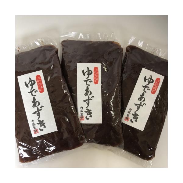 内容量：ゆであずき　４５０ｇ×３袋賞味期限：３か月(未開封)（開封後は冷蔵にて約２週間）保存方法：冷暗所（２０℃以下）で保存してください。開封後は冷蔵保存してください。２週間以上保存する場合は冷凍保存をおすすめします。ご使用時にあわせて、自...