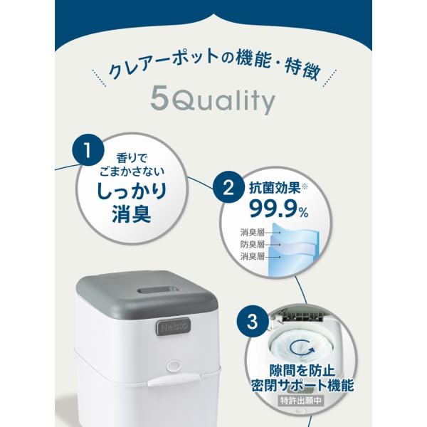 おむつペール オムツペール ゴミ箱 消臭 かんたん密閉 抗菌 自動密閉 14l コンパクト 防臭 おむつペール クレアーポット ネビオ Nebio Buyee Buyee Japanese Proxy Service Buy From Japan Bot Online