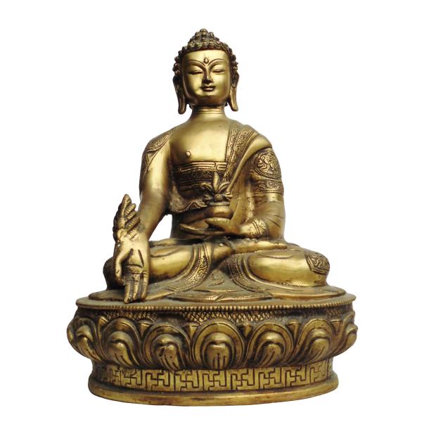 蔵出　チベット　ネパール？密教　仏教　アンティーク仏像　観音？薬師菩薩？真鍮製 e-bingo_bs-68