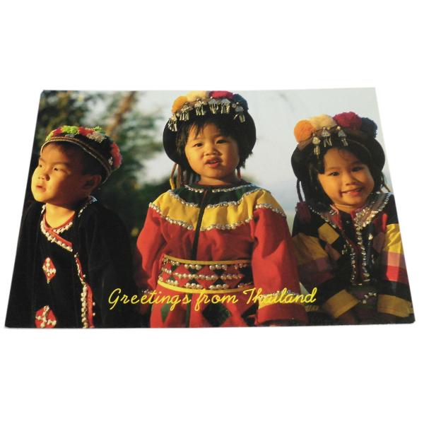 タイ・山岳民族の人々や風景を映した素朴な風景.農村風景とてもきれいな写真プリントのポストカードです。■全体の大きさ縦:15cm 横:10.5cm重さ:5.6g■ご注意点アジアのポストカードです。経年劣化等により四隅の角がつぶれている裏面の薄...