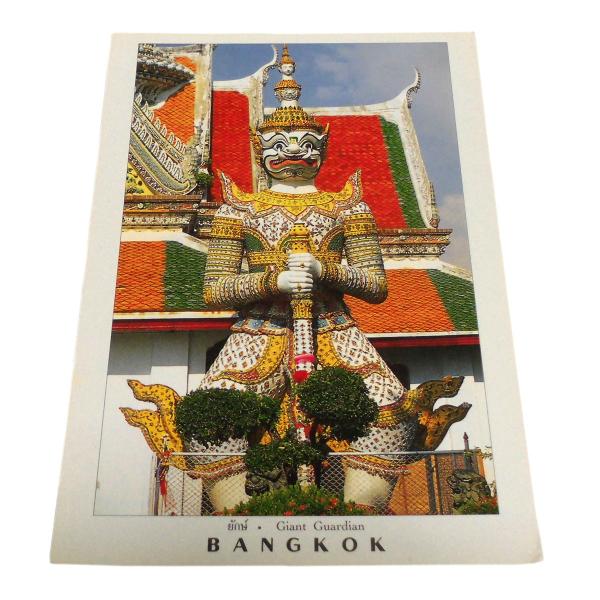 タイ・バンコクハヌマーンの像とてもきれいな写真プリントのポストカードです。■全体の大きさ縦：15cm　横：10.5cm重さ：5g■ご注意点アジアのポストカードです。経年劣化等により四隅の角がつぶれている裏面の薄い黄ばみが見られるものがありま...