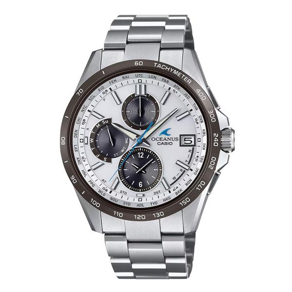【稼働】CASIO オシアナス 電波ソーラー 腕時計 クロノグラフ デイト OCEANUS オシアナス Classic Line 電波ソーラー クロノグラフ チタン