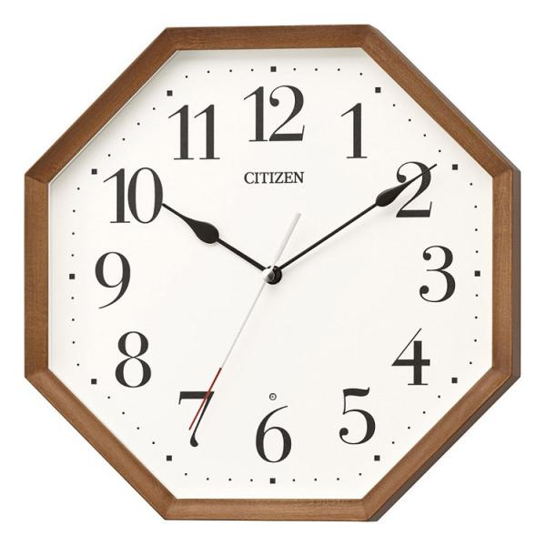 CITIZEN 八角形掛時計 8MY531-006 ベージュ CITIZEN（シチズン） リズム時計 電波時計 掛け時計 電波掛け時計