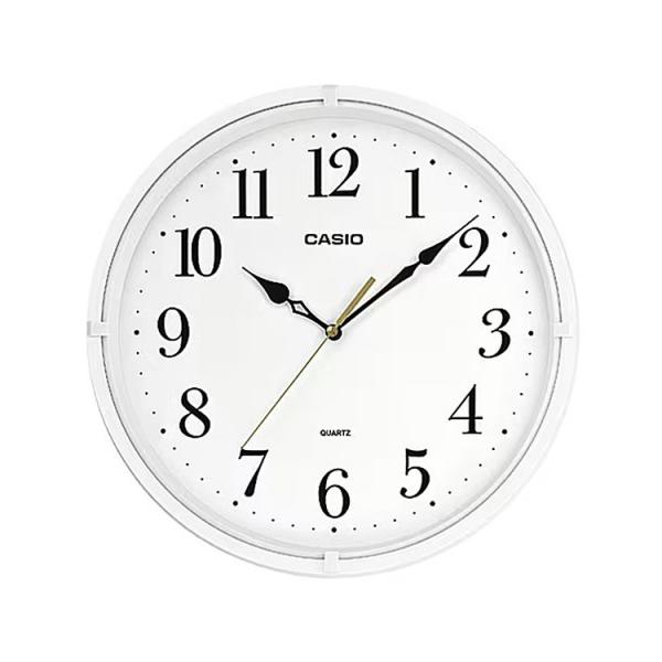 1年保証 クリスマス ギフト 夜間秒針停止 ホワイト プレゼント アナログ 新品 カシオ 電波 直径26.8cm 掛け時計 CASIO