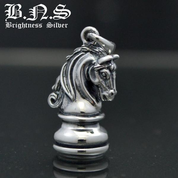【ALZUNI】 シルバー ネックレス　チェスの駒　ナイト チェスの駒 チェスピース
