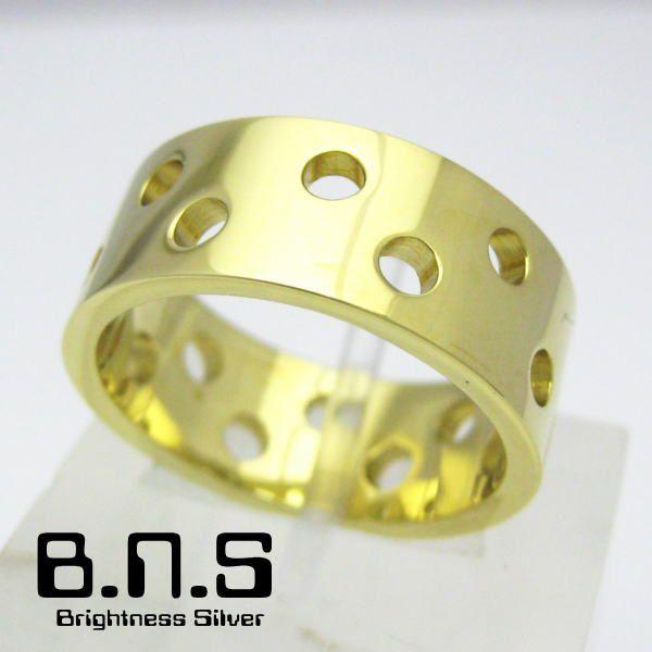 平打ちパンチアウトブラスリング 8mm 真鍮 真ちゅう ブラス パンチ穴【ring-679-RB50】