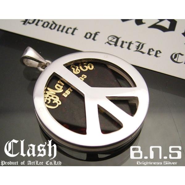 Clash PEACEピースマークギターピックケースペンダント シルバー
