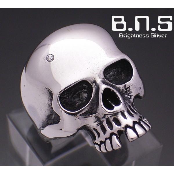 BNSオリジナル CZスカルリング シルバー925 ジルコニア【ring-430-R06