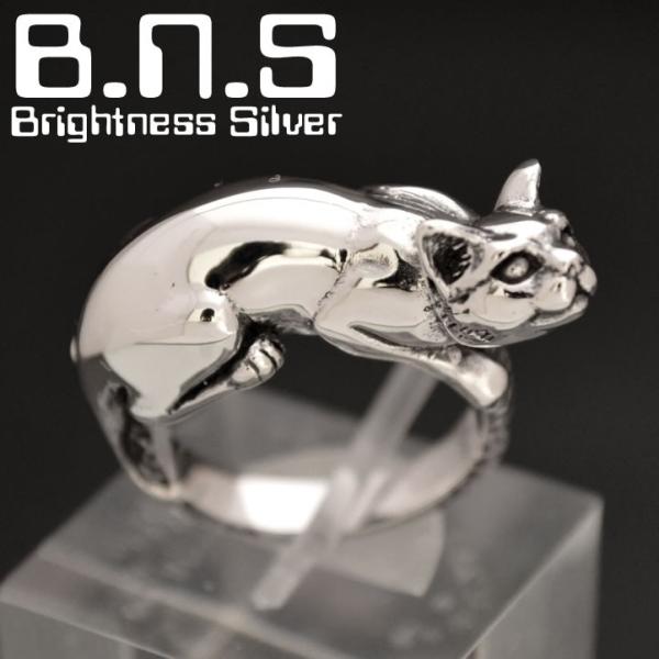 銀の猫の指輪 ネコリング　シルバー925 Silver925 (ねこ、猫、キャット、CAT、動物)