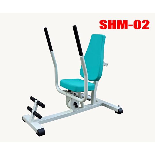 高齢者用油圧式リハビリ器具　SHM-02ローイング・チェストプレス　デイサービス機能訓練に　往復抵抗