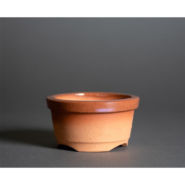 【駄温鉢　12号】①盆栽鉢　植木鉢　約50年前　素焼き　落款　洗浄済 駄温鉢 12号】①盆栽鉢 植木鉢 約50年前 素焼き 落款 洗浄