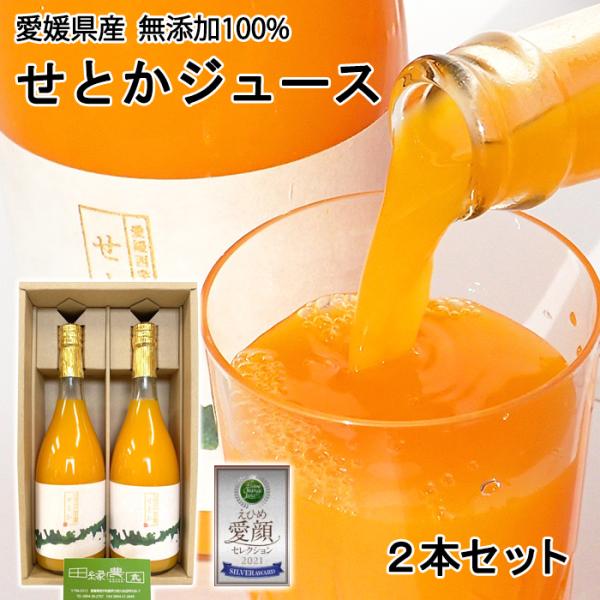 田縁農園 無添加100% せとかジュース720ml 2本セット 愛媛県産 田縁農園 無添加100% せとかジュース720ml 2本セット 愛媛県産