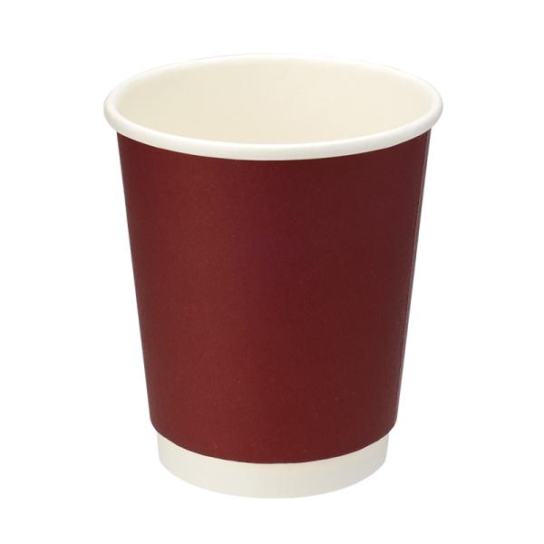 ■商品コード:5501614■ご注文単位:25個■サイズ:口径80mmx高さ95mm底径55mm■容量:約280ml(満杯)■材質:パルプ■色:ワインレッドテイクアウトに最適な、二重断熱紙コップ8オンス(ワインレッド)です。厚紙使用の二重構...