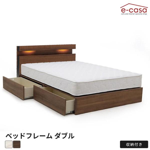 eーcasa（イーカーサ） ベッドフレーム ダブルベッド ダブル ベッド
