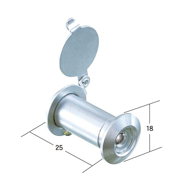 ブランド登録なし ドアスコープ ドアメガネ 160゜ φ12 SM-7 シャッター 