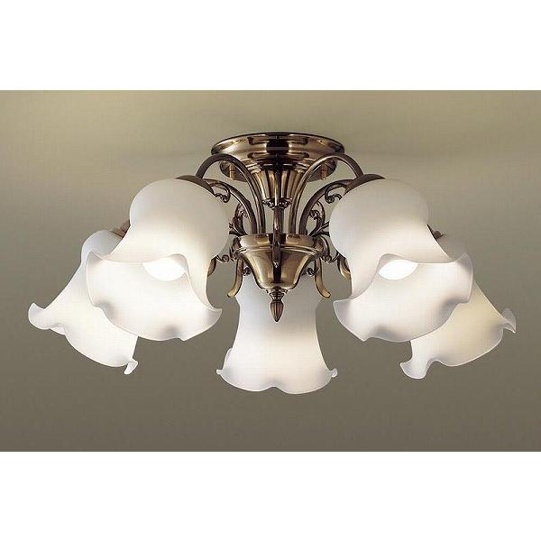 Panasonic シャンデリアLGB57518K LED5灯 新品未使用電球付 Panasonic（パナソニック） シャンデリア 〜10畳 金色古味 5灯 LED