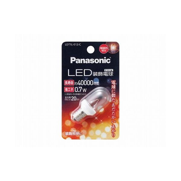 モチモチパンダ Panasonic電球セット Panasonic（パナソニック） LDT1LE12C LED電球 装飾球 電球色 20lm