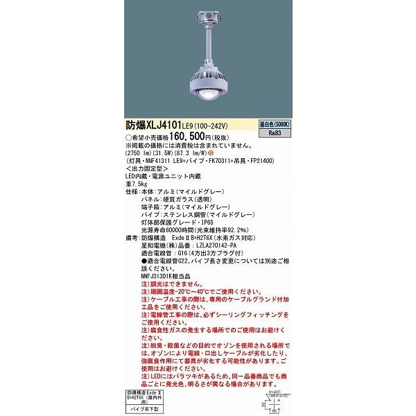 Panasonic（パナソニック） 安全増防爆型器具 LED（昼白色