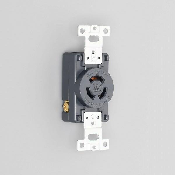 3110 アメリカン電機 引掛形 埋込コンセント 黒