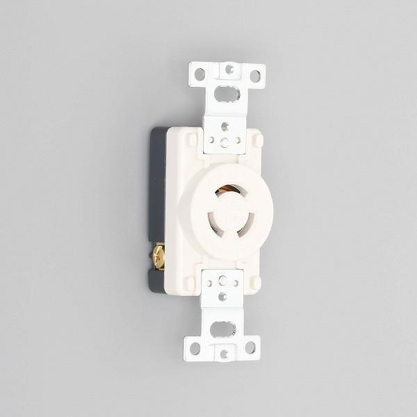 3110-IV アメリカン電機 引掛形 埋込コンセント 白 接地2P 15A 125V
